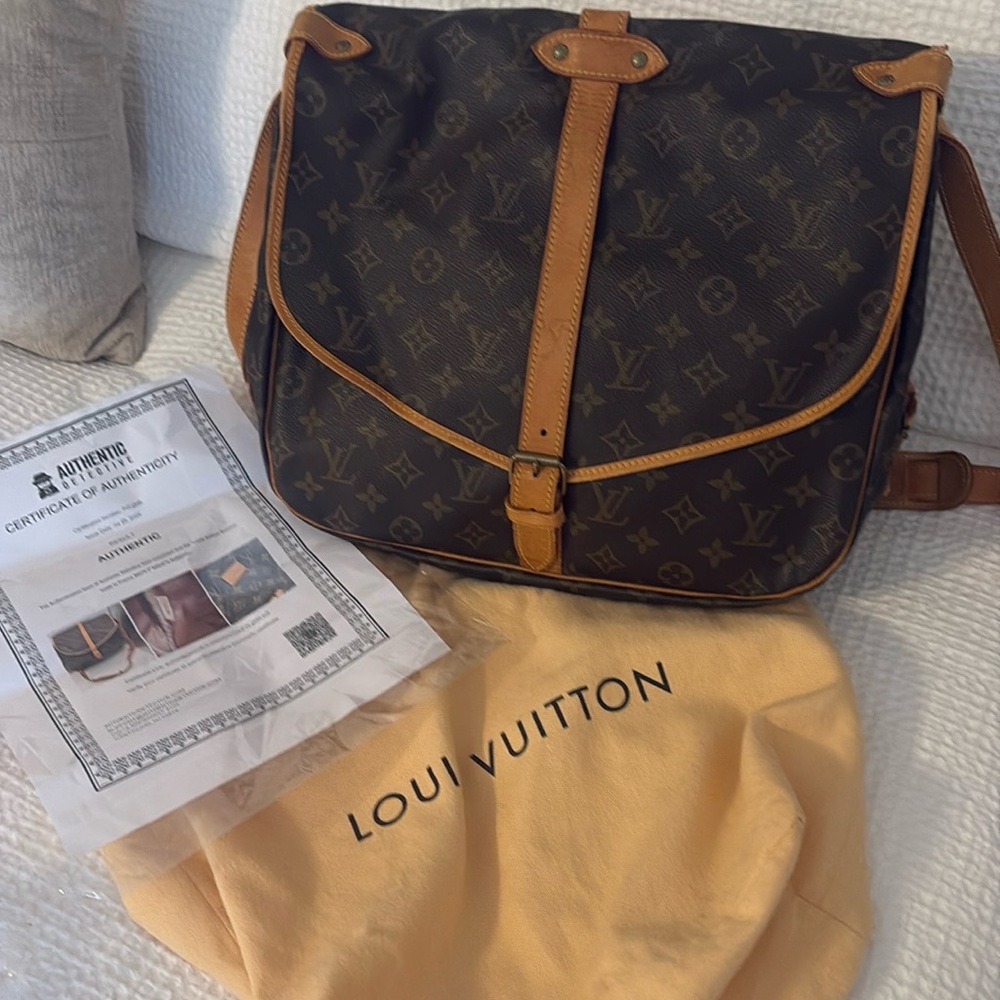 Louis Vuitton Saumur LV Monogram Crossbody Bag Purse